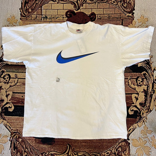 Vintage Blue Nike Middle Swoosh T-shirt