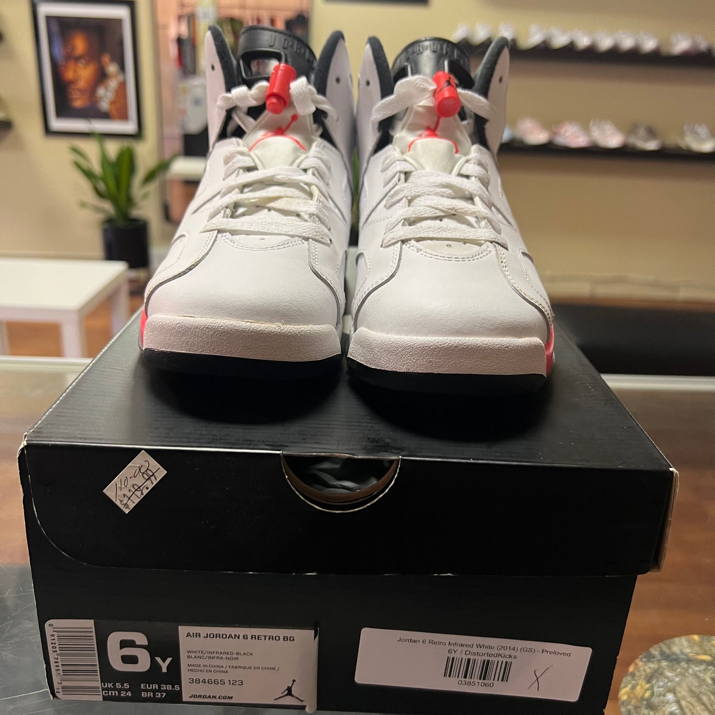 Jordan 6 Retro Infrared White (2014) (GS) - Preloved