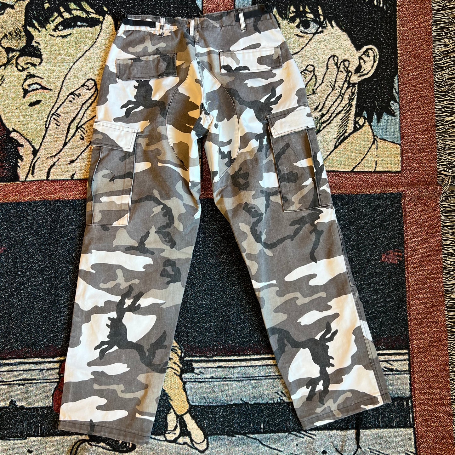 Vintage Military White Camo Pants