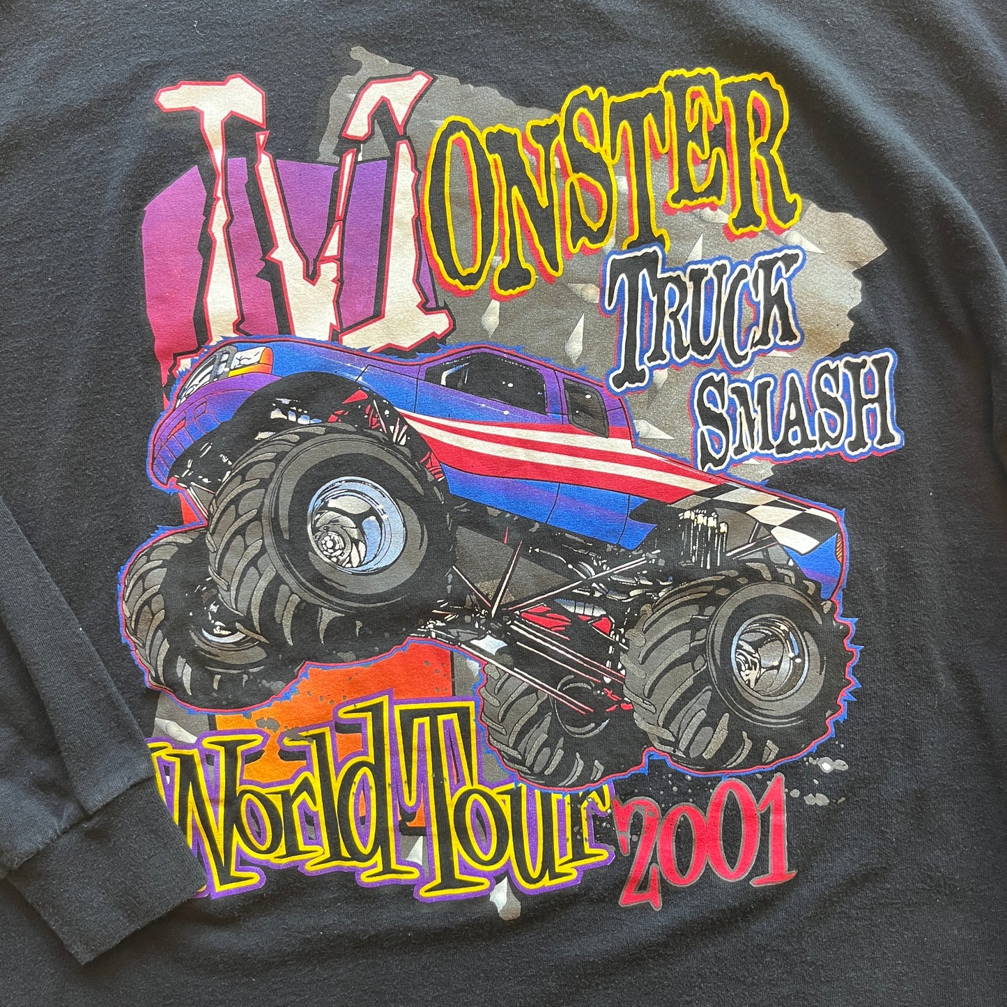 Monsters Truck smash World Tour 2001 Vintage L/S