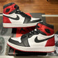 Jordan 1 Retro High Satin Black Toe (Women's) - Preloved