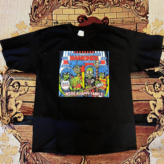 Vintage Black Ramones zombies T-shirt