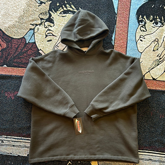 Fear of God Essentials Relaxed Hoodie Off Black - Preowned