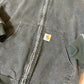 Boys Carhartt Green Y06MOS Coat Hooded Full Zip Bomber Jacket Size Small S