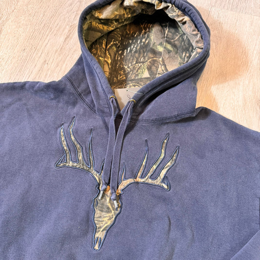 Navy Blue Deer Camo Hoodie