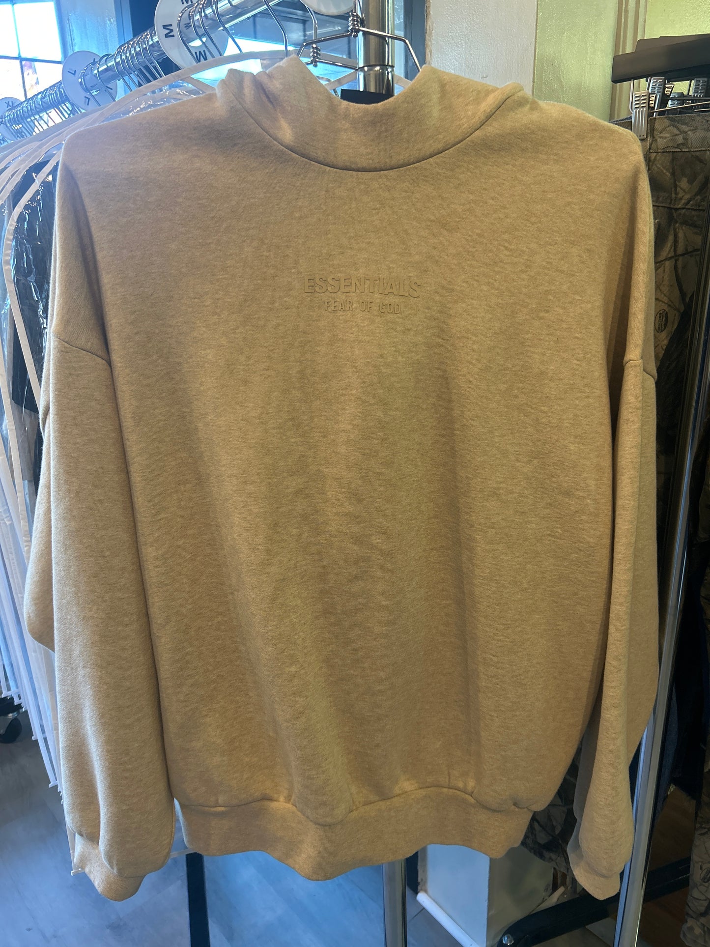 Fear of God Essentials Hoodie Gold Heather - Preowned