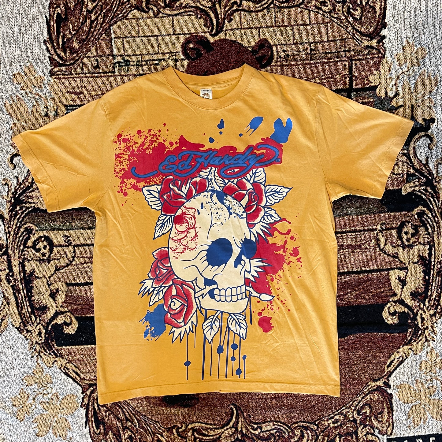 Vintage ed Hardy Skull and roses T-shirt