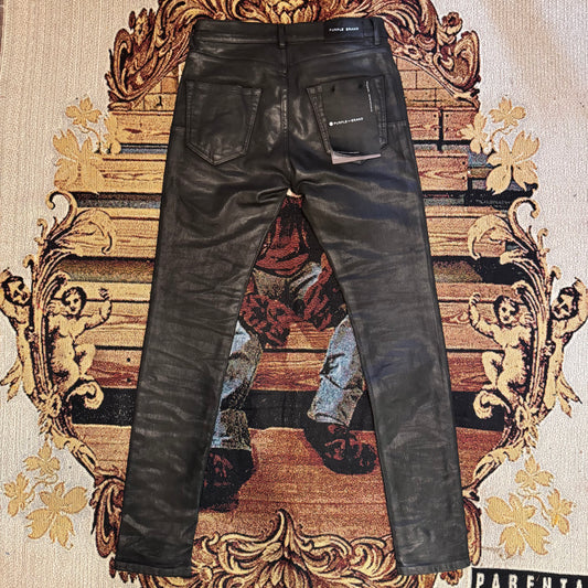 Purple Jeans P001 Leathered Black - Preloved