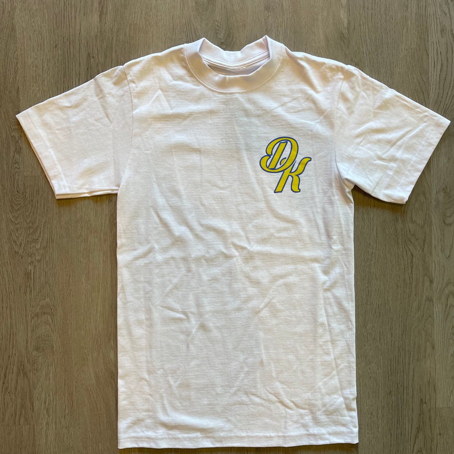 Distorted Kicks Classic T-Shirt (White/Yellow/Blue)