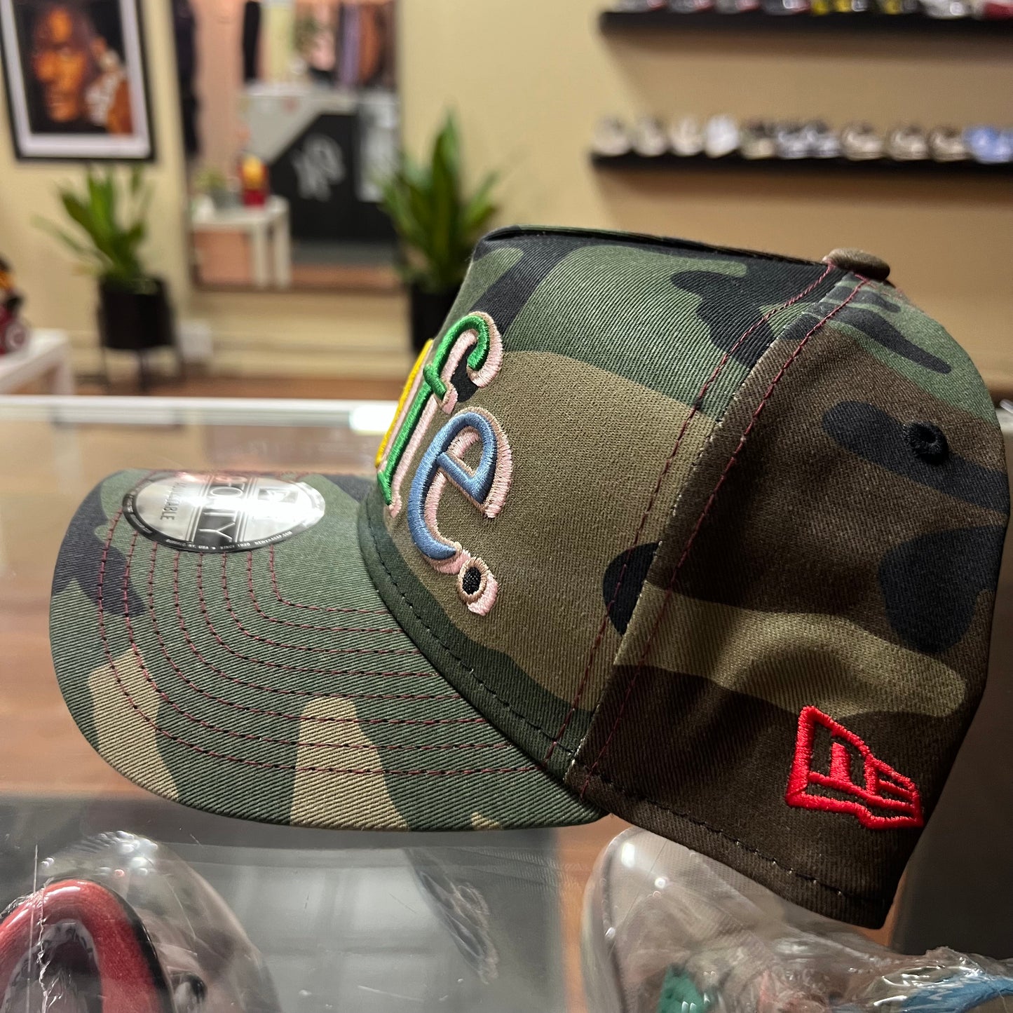 Cafe New Era Trucker Hat (OG Green Camo)