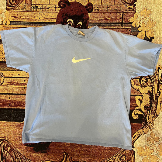 Vintage Baby Blue Nike Puff middle swoosh