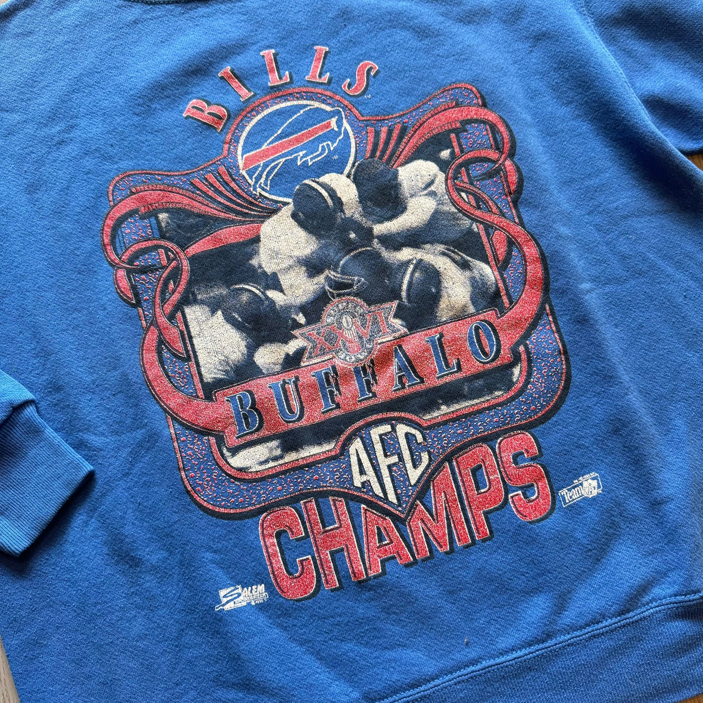 Vintage AFC Champs Buffalo Bills Blue Crewneck