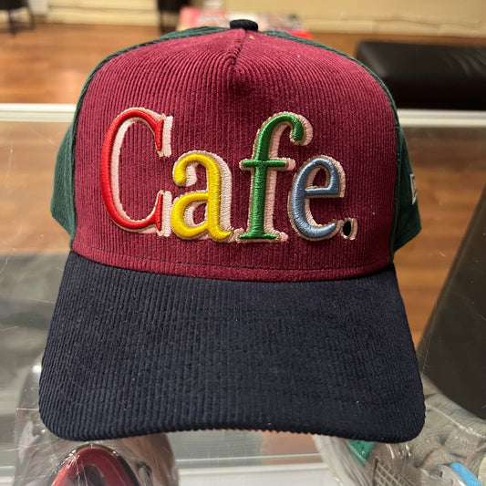 Cafe New Era Trucker Hat ( Color Block Corduroy)