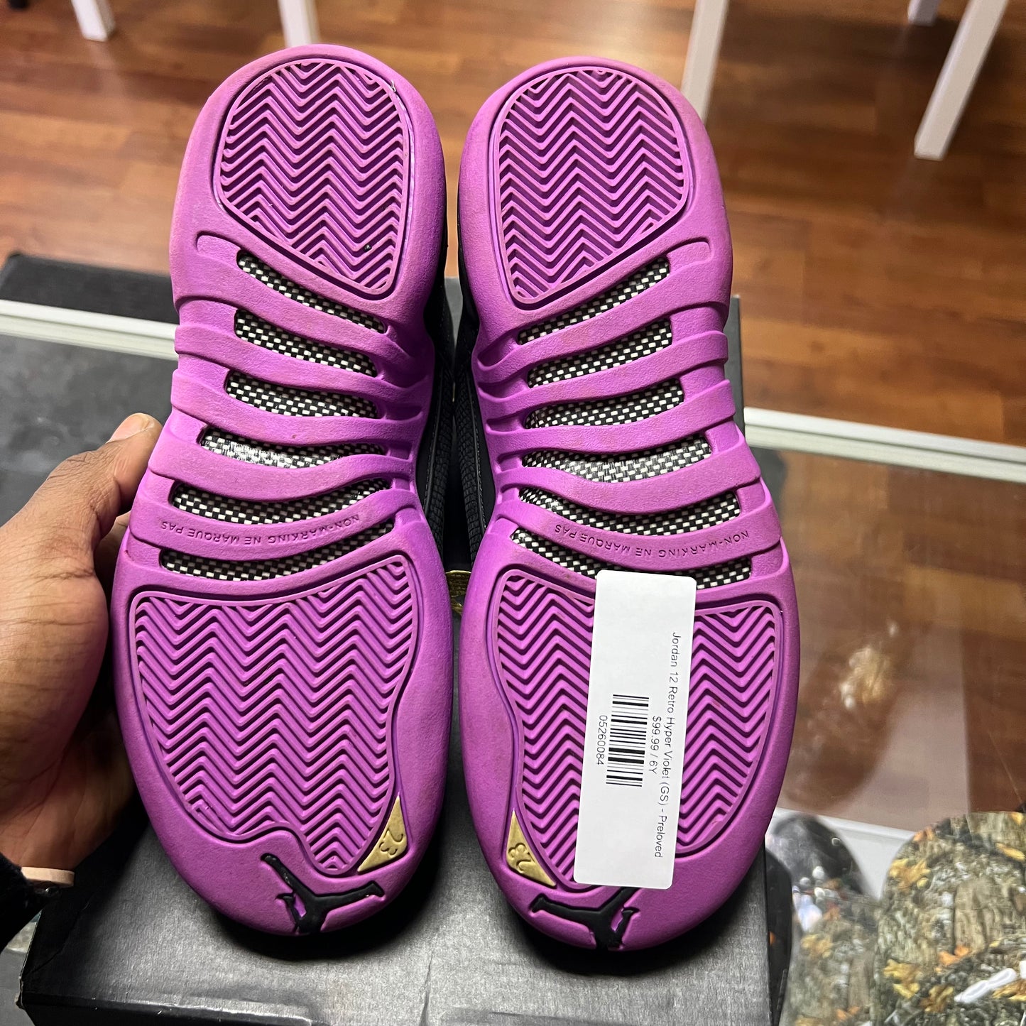 Jordan 12 Retro Hyper Violet (GS) - Preloved