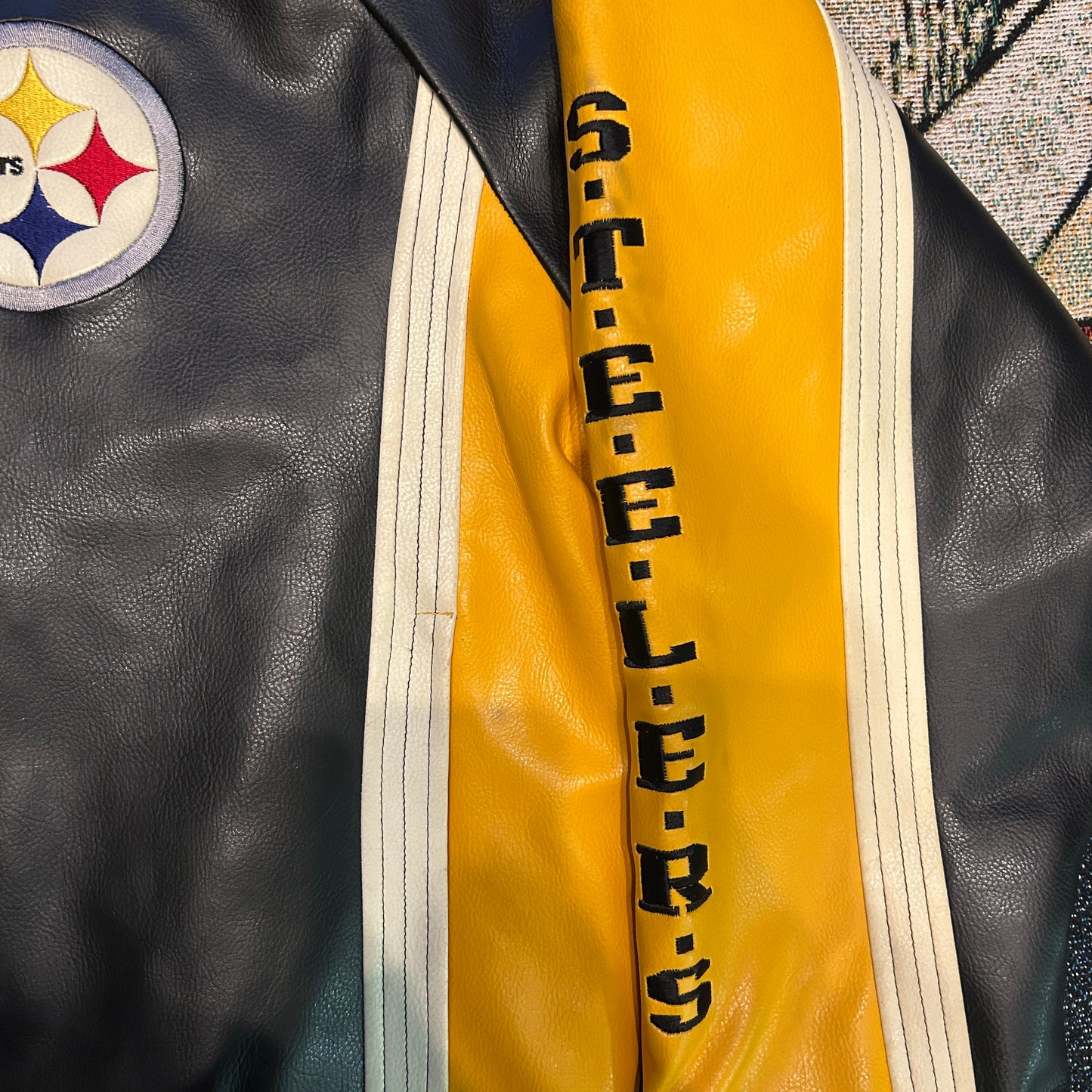 Vintage Pittsburgh steelers leather jacket