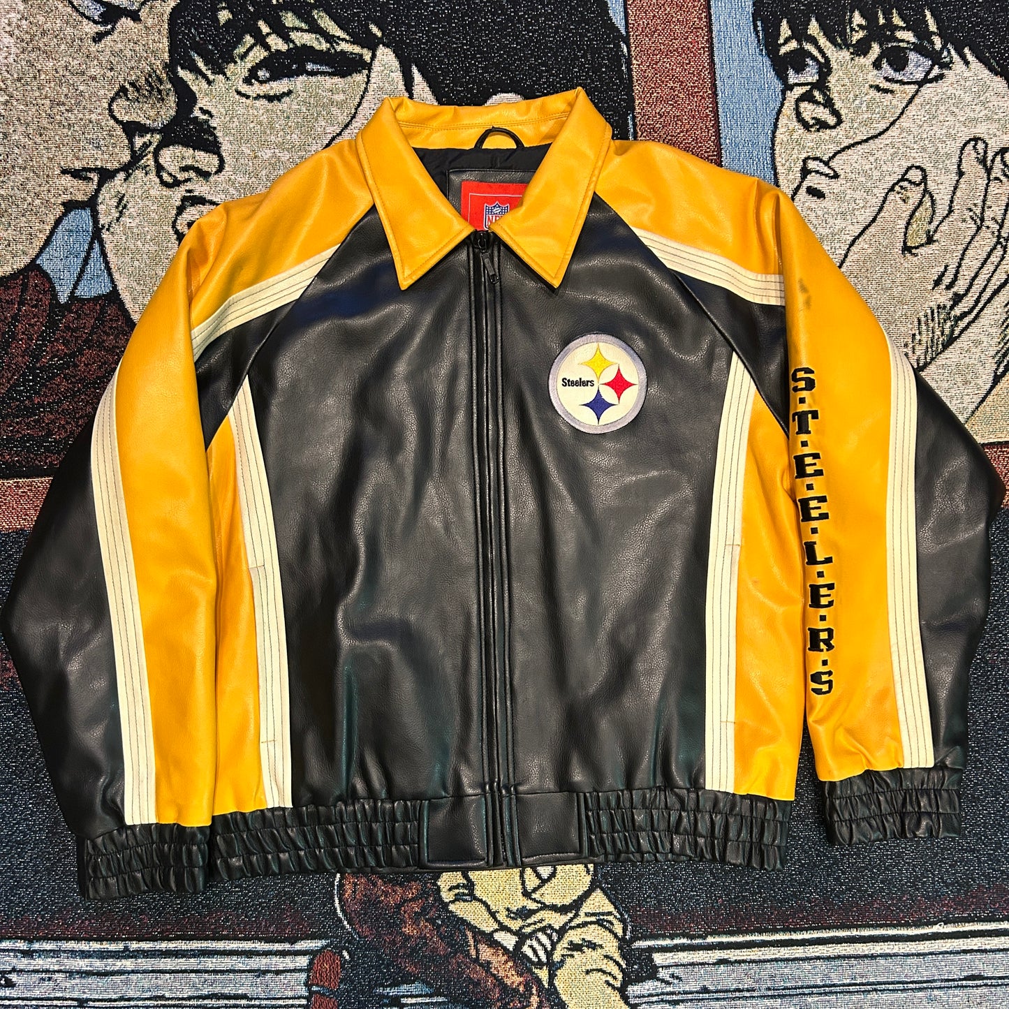 Vintage Pittsburgh steelers leather jacket