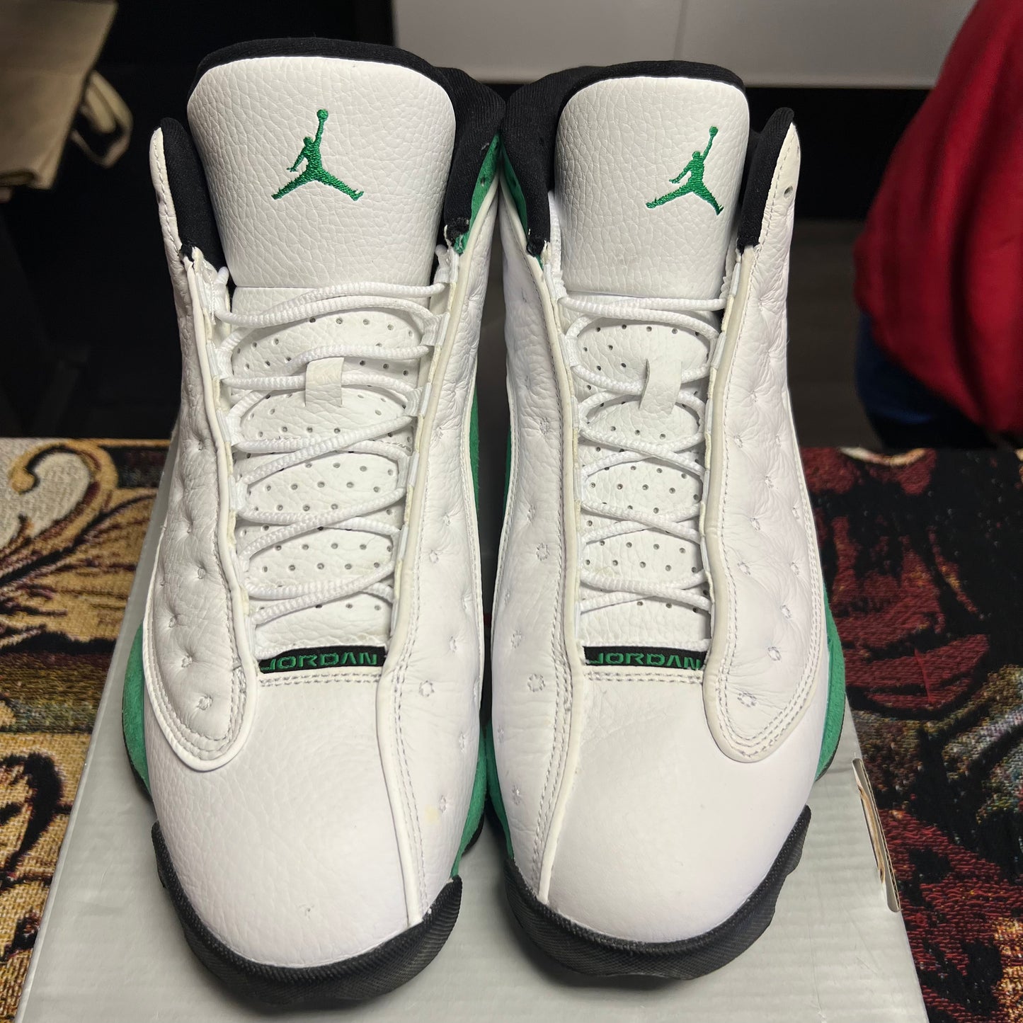 Jordan 13 Retro White Lucky Green - Preloved