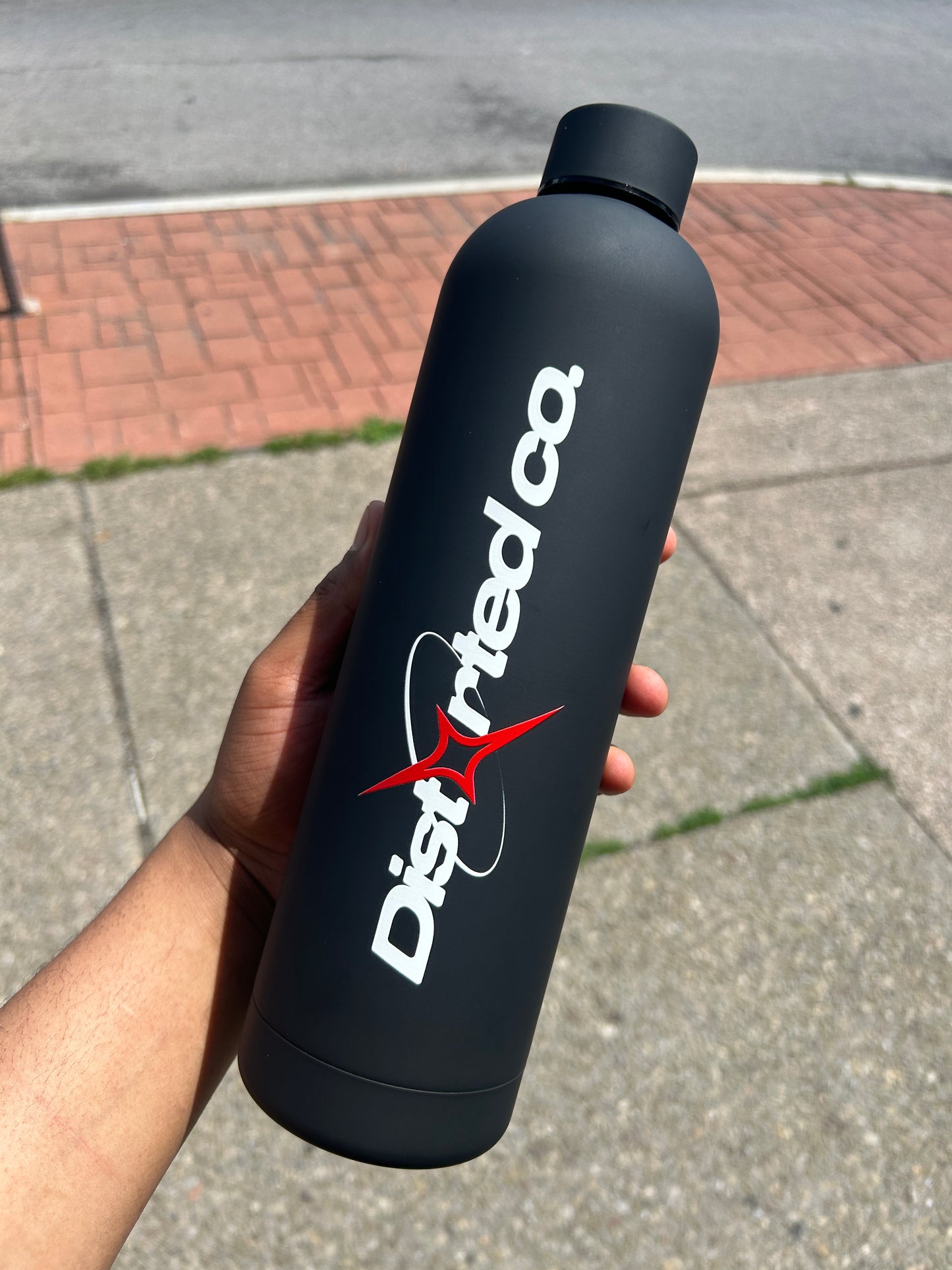 Distorted Co. Black Water Bottle