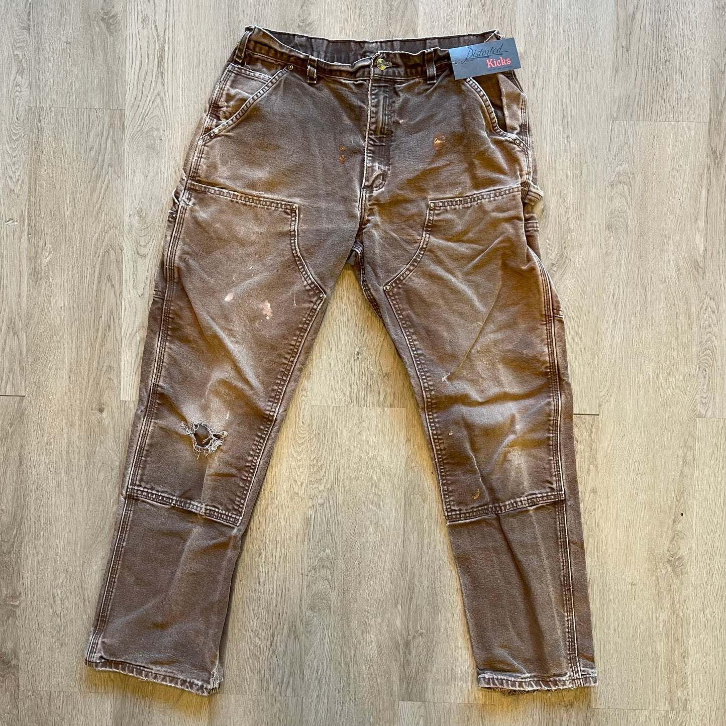 Vintage distressed Brown Carhartt Double Knee Carpenter Pants
