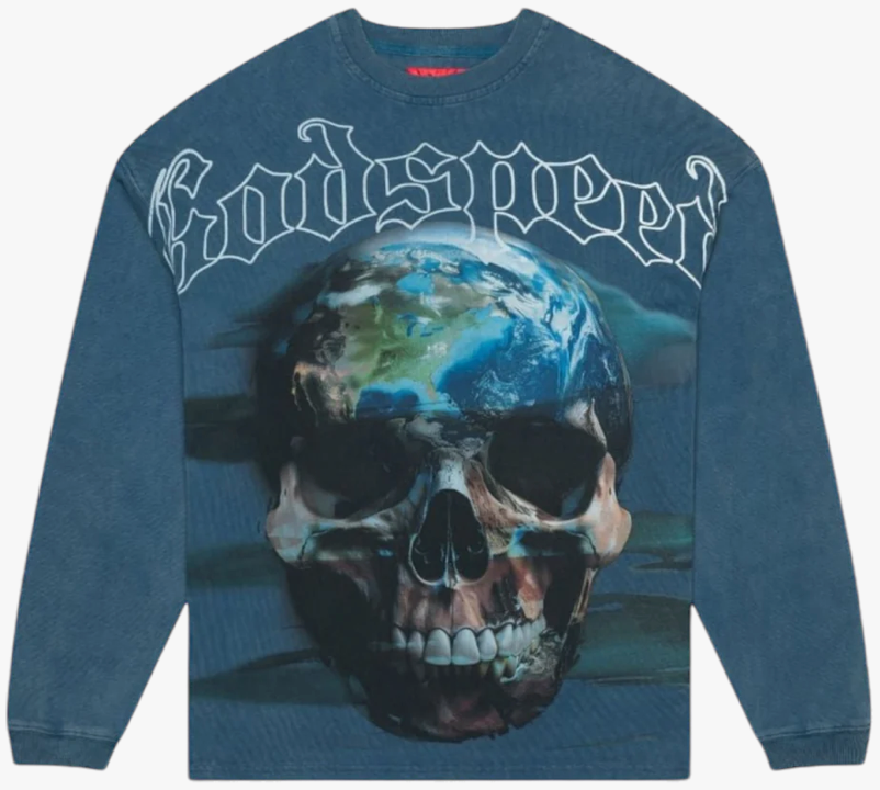 Godspeed Skull Globe Longsleeve Tee