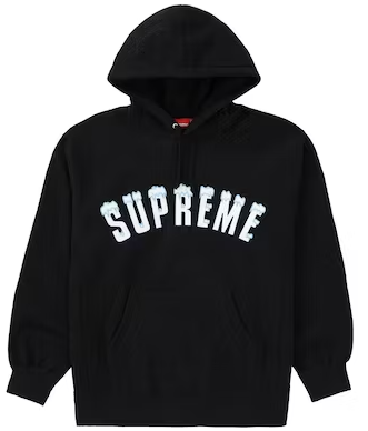 Supreme Icy Arc Hooded Sweatshirt Blackout