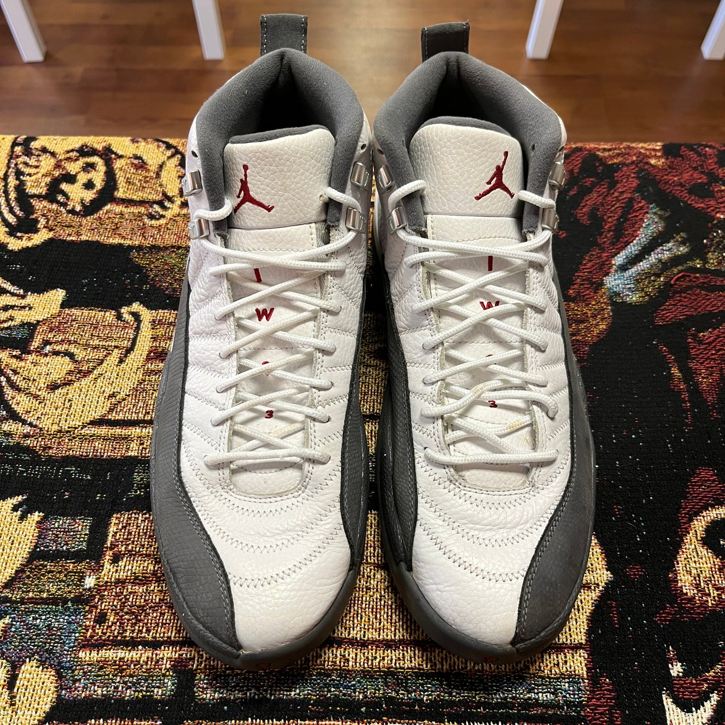 Jordan 12 Retro White Dark Grey - Preloved