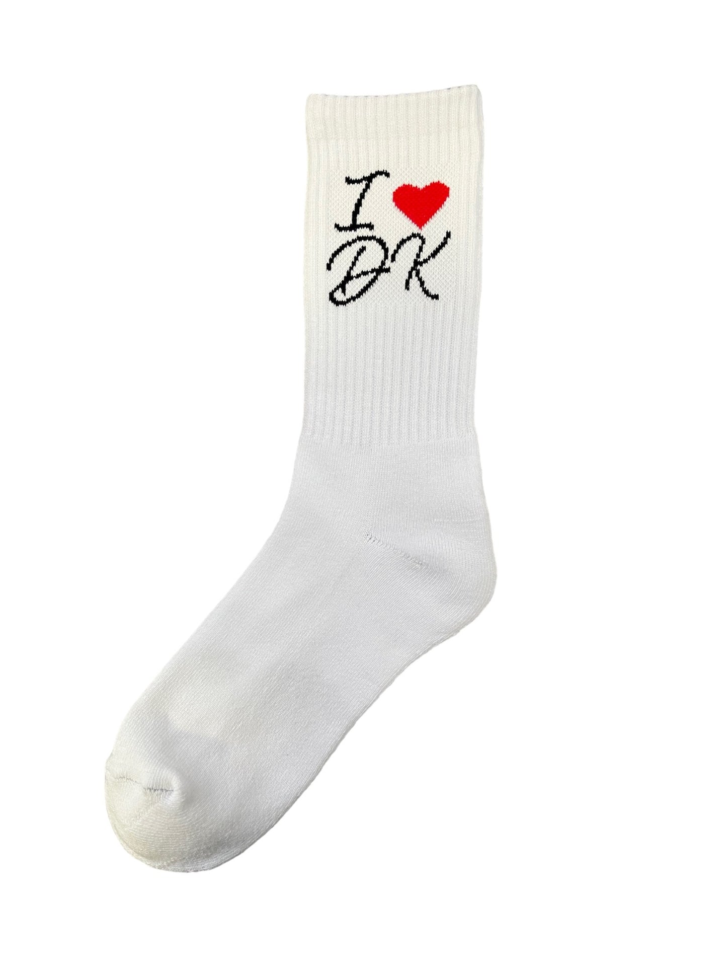 I ❤️ DK Socks (White/Red)